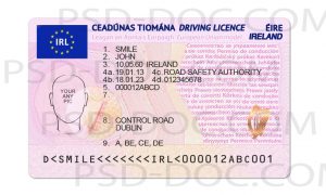 Ireland Driver License Front Back