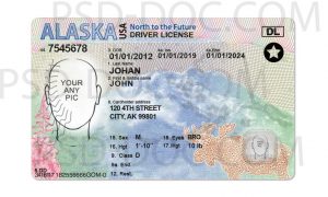 Usa Alaska Driver License Front Back