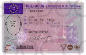 Germany Driver License Front Back