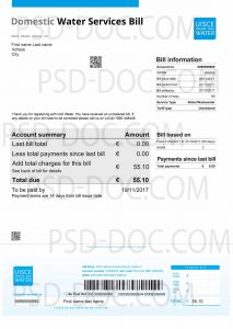 Utility Bill Water Ireland