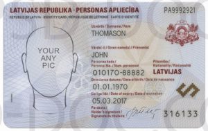 Id Card Latvia Front Back