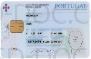 Id Card Portugal Front Back