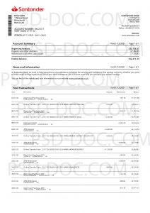 Bank Statement Uk Santander