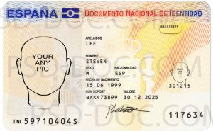 Spanish Id Card Frontback Psd
