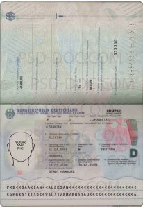 German Passport 2017 Psd
