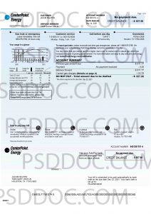 Utility Bill Usa Conterpiont Energy
