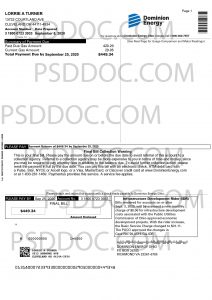 Utility Bill Usa Dominion Energy