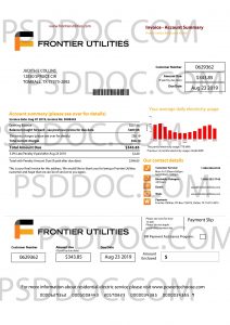Utility Bill Usa Frontier Electrycity
