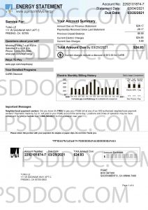 Utility Bill Usa Pge Energy