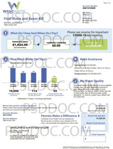 Utility Bill Usa Wssc Water