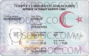 France ID Card front+back PSD